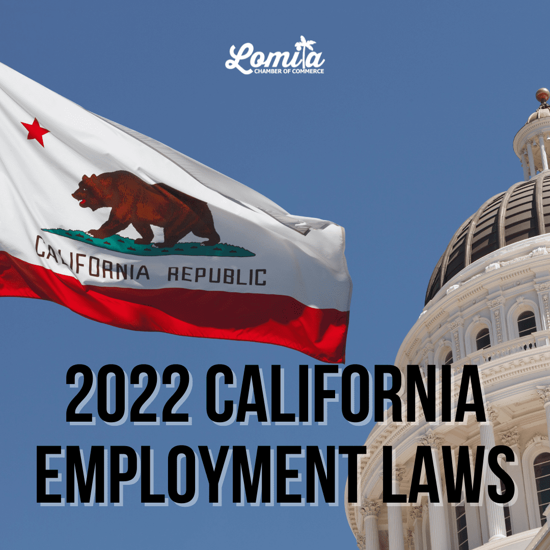 NEW EMPLOYMENT LAWS IN 2022 affecting California employers