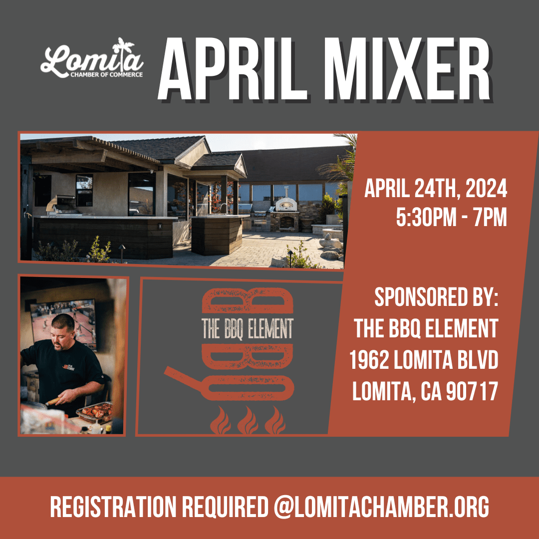 APRIL MIXER at The BBQ Element 
April 24, 2024 5:30pm-7pm